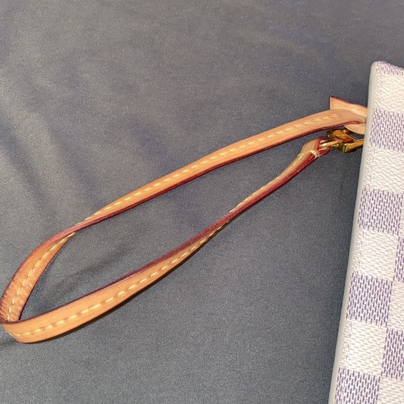 Louis Vuitton Neverfull MM removable pouch/clutch/wristlet Damier Azur material - Picture 6 of 14